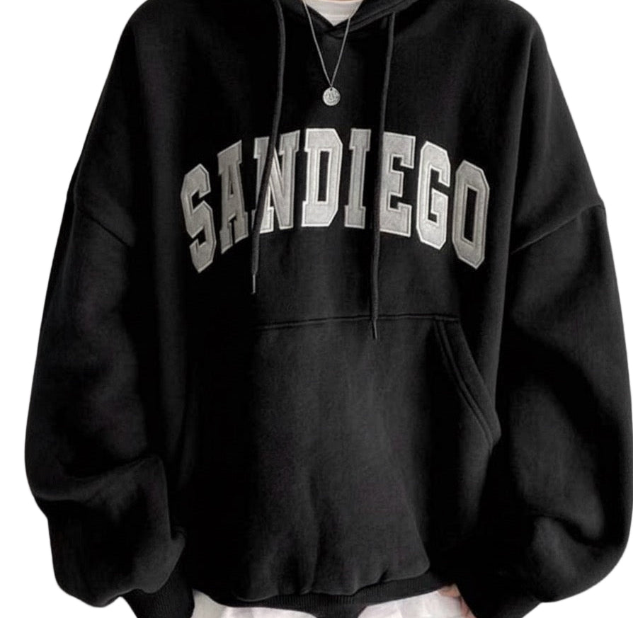 Oversized black hoodie 🌸