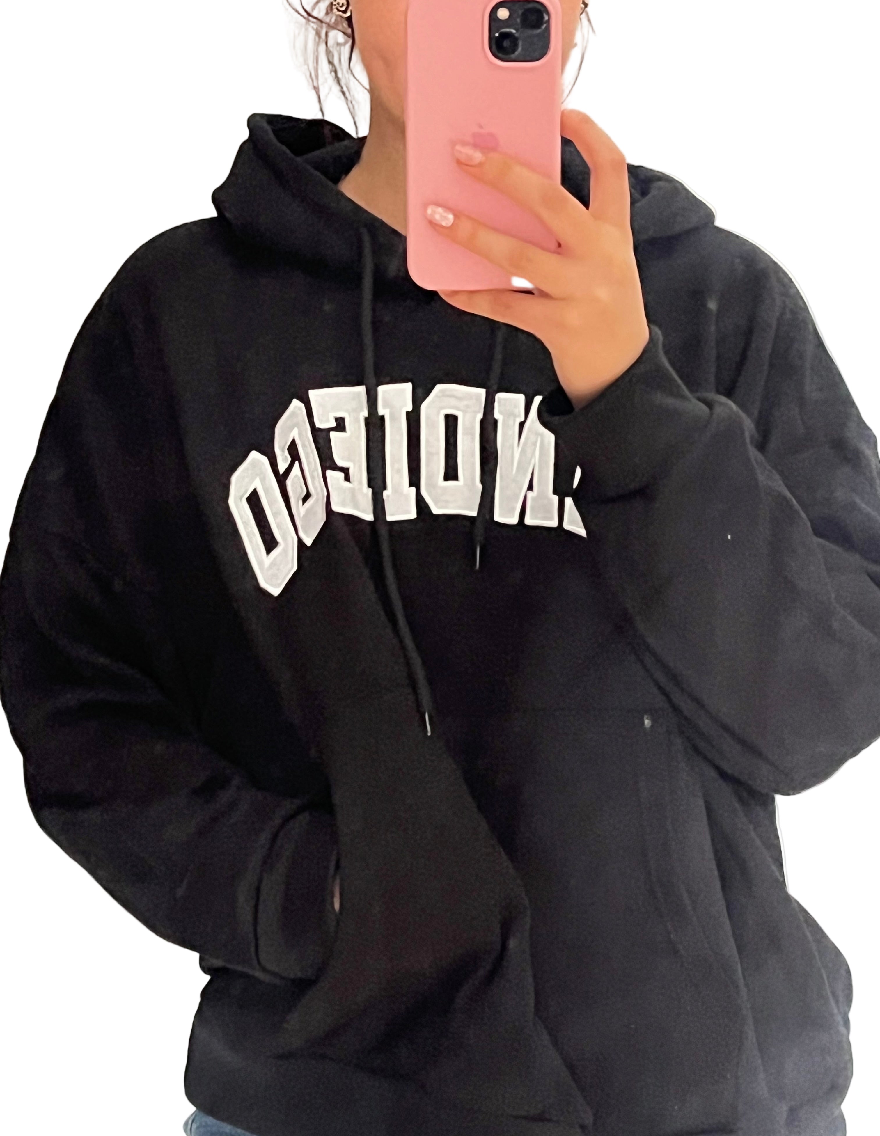 Oversized black hoodie 🌸