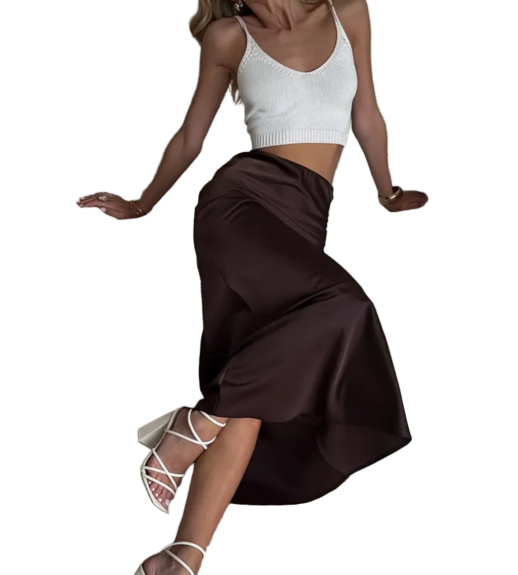 Dark brown skirt 🌸